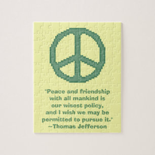 Thomas Jefferson Peace Quote Puzzle