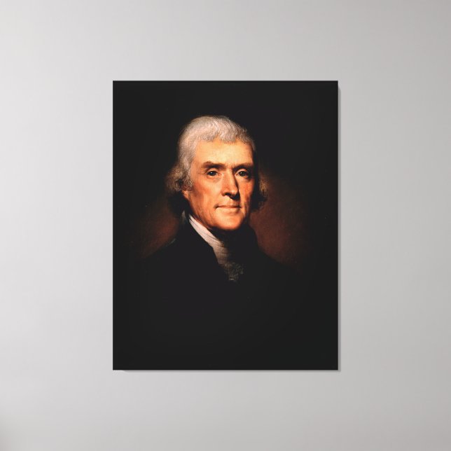 THOMAS JEFFERSON Portrait by Rembrandt Peale Canvas Print (Front)