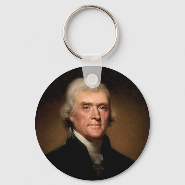 Thomas Jefferson portrait Keychain (Front)