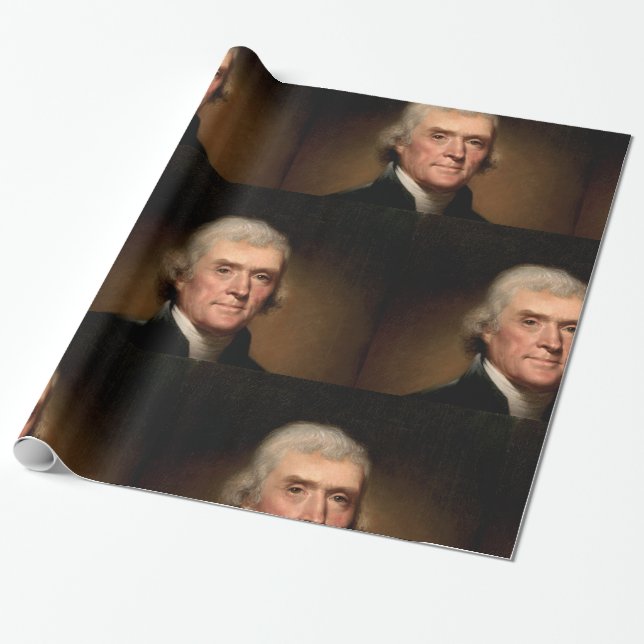 Thomas Jefferson portrait Wrapping Paper (Unrolled)