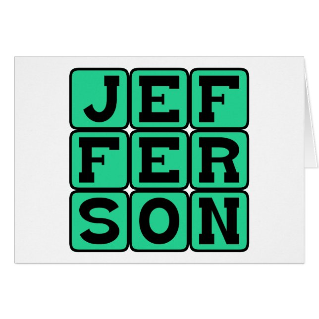 Thomas Jefferson, président américain (Devant horizontal)