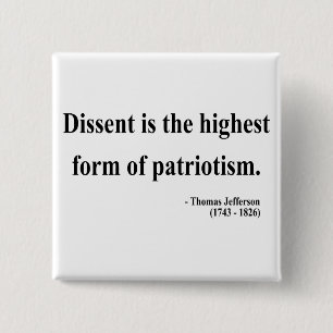 Thomas Jefferson Quote 15a 2 Inch Square Button
