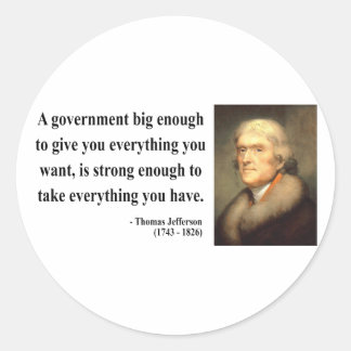 Thomas Jefferson Quote 1c Classic Round Sticker