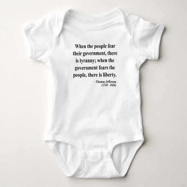 Thomas Jefferson Quote 5a Baby Bodysuit (Front)