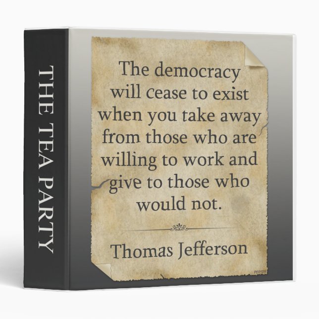 Thomas Jefferson Quote Binder (Front/Spine)