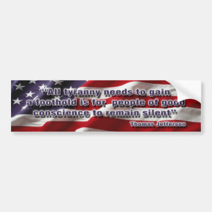 Thomas Jefferson Quote Bumper Sticker