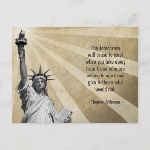 Thomas Jefferson Quote Postcard