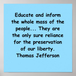 thomas jefferson quote poster