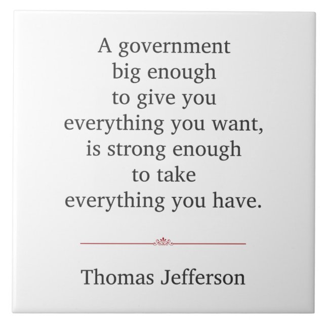 Thomas Jefferson Quote Tile (Front)
