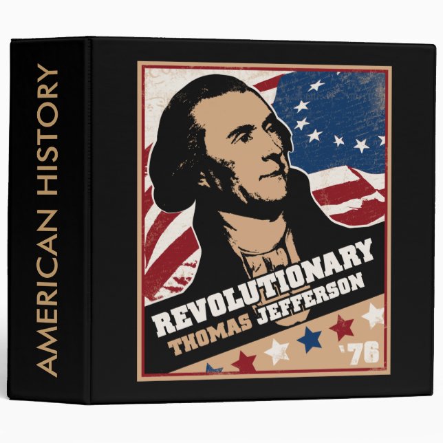 Thomas Jefferson Revolutionary Custom Binder (Front/Spine)