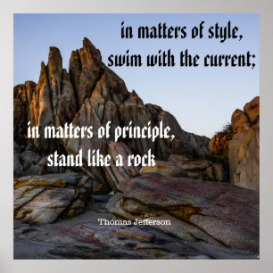 Thomas Jefferson - Stand like a rock Poster