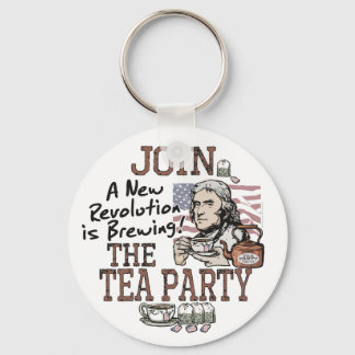 Thomas Jefferson Tea Party Shirts and Gifts Keychain
