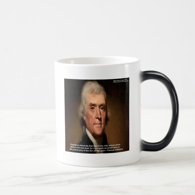 Thomas Jefferson Trickle Down Gifts & Cards Magic Mug (Right)