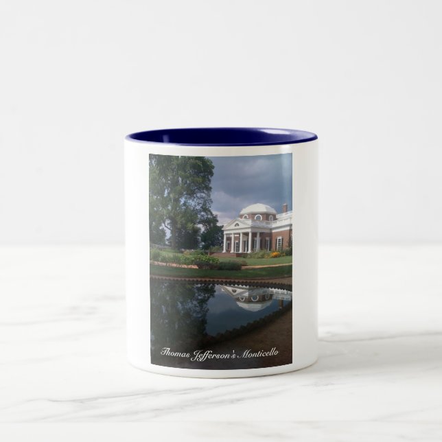 Thomas Jefferson's Monticello Two-Tone Coffee Mug (Center)