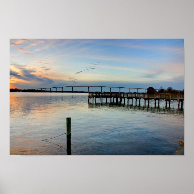 Thomas Johnson Bridge, Solomons Maryland Poster (Front)