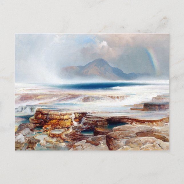 Thomas Moran Hot Springs of the Yellowstone Postcard (Front)