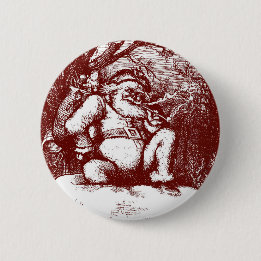 Thomas Nast Santa Claus on Rooftop 2 Inch Round Button
