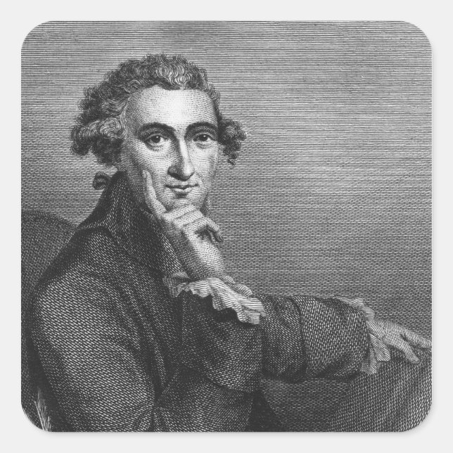Thomas Paine, engraved by William Angus, 1791 Square Sticker (Front)