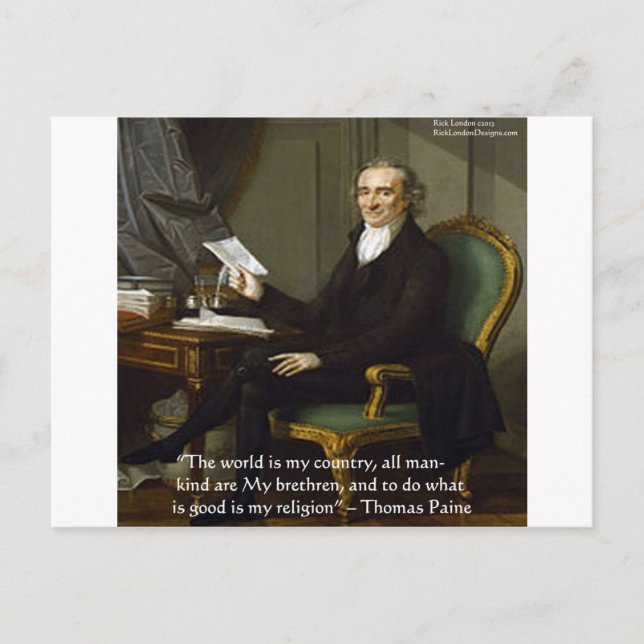 Thomas Paine "My Brethren" Quote Gifts & Cards (Front)