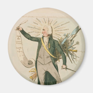Thomas Paine Political Cartoon Magnet