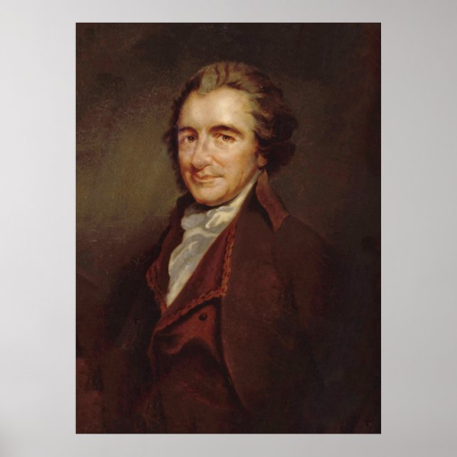 THOMAS PAINE Portrait by: Auguste Millière Print (Front)