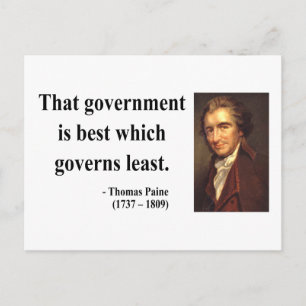 Thomas Paine Quote 1b Postcard
