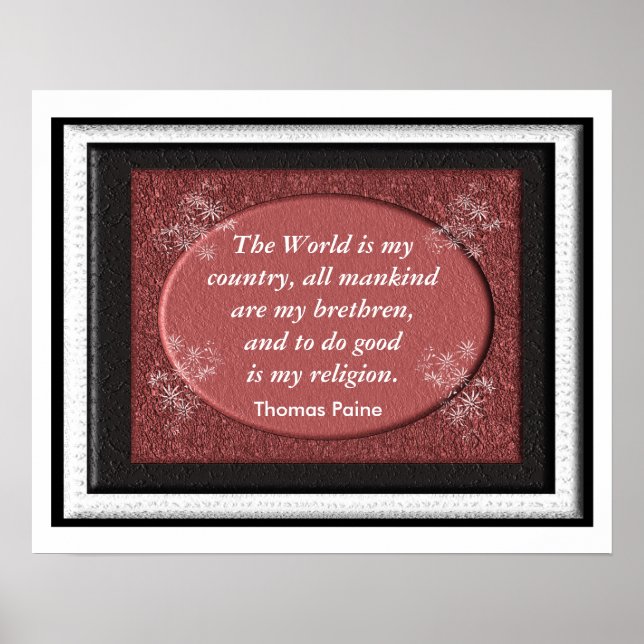 Thomas Paine - Quote Poster (Front)