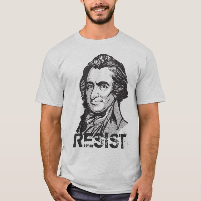 Thomas Paine Resistance Quote T-Shirt (Front)
