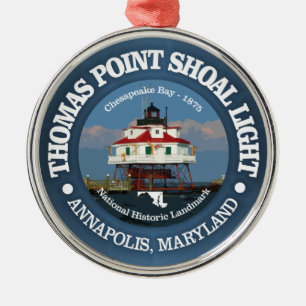 Thomas Point Shoal Light Metal Ornament