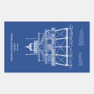 Thomas Point Shoal Lighthouse - Maryland - AD Sticker