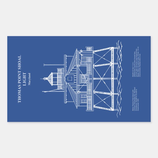 Thomas Point Shoal Lighthouse - Maryland - AD Sticker (Front)