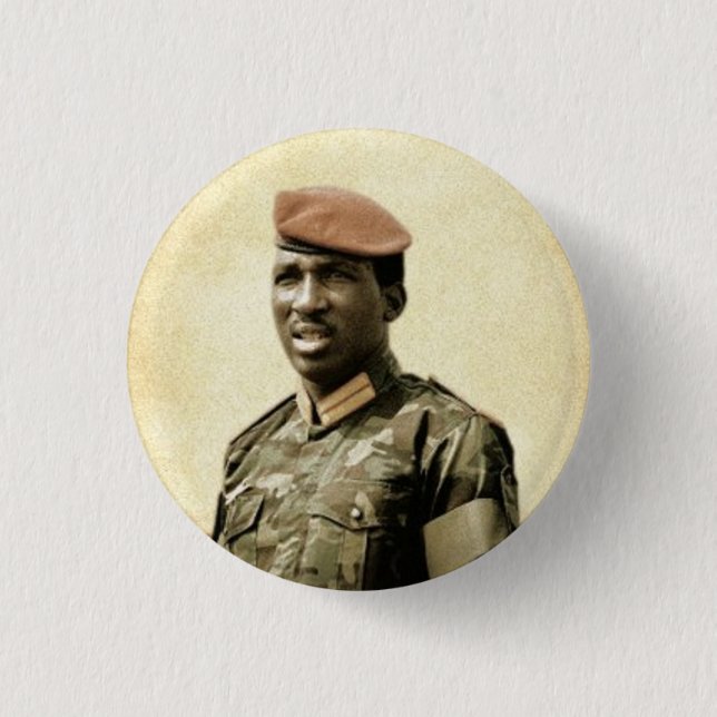 Thomas Sankara - Burkina Faso - African President 1 Inch Round Button (Front)
