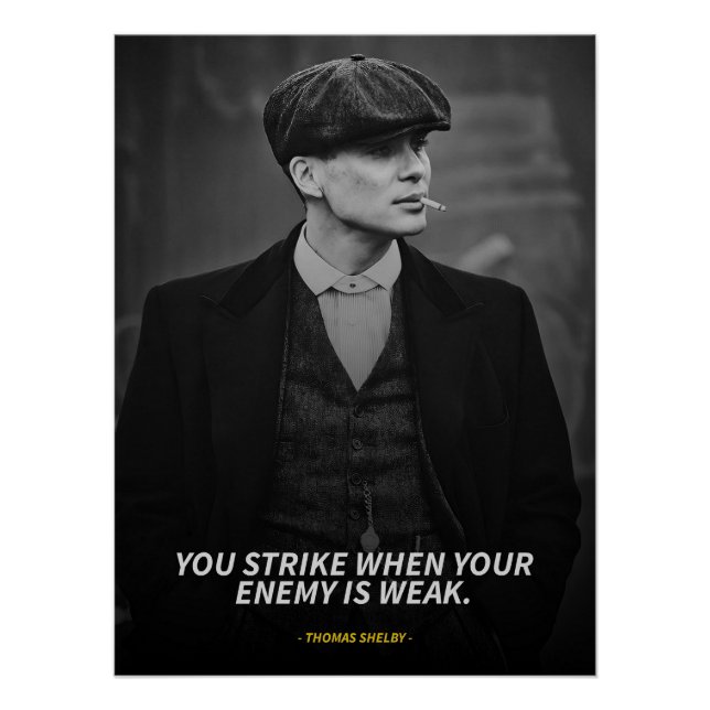 Thomas Shelby quotes Glossy Poster (Devant)