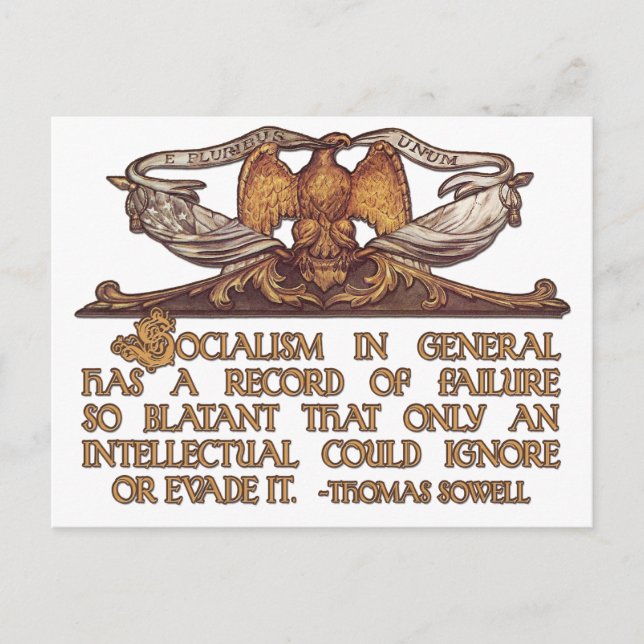 Thomas Sowell Quote on Socialism Postcard (Front)