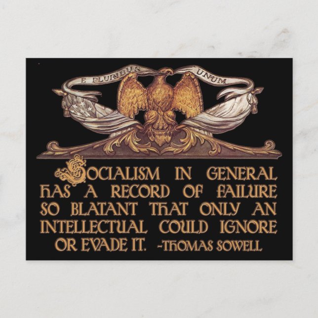 Thomas Sowell Quote on Socialism Postcard (Front)