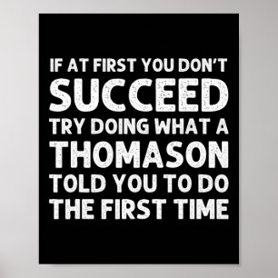 Thomason Funny Surname Family Tree Birthday Reunio Poster