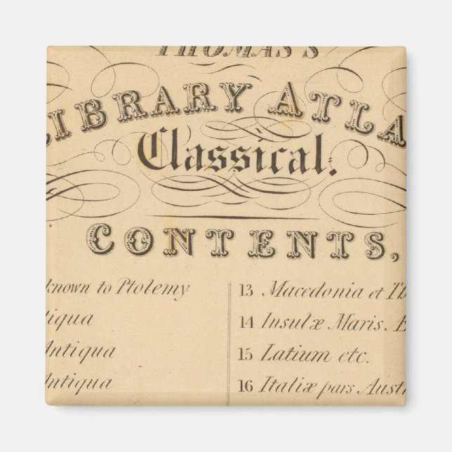 Thomas's Library Atlas Magnet (Front)