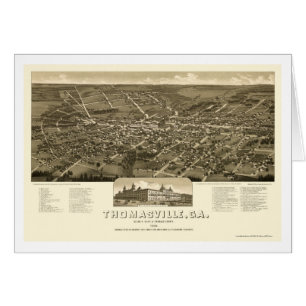 Thomasville, carte panoramique de GA - 1885