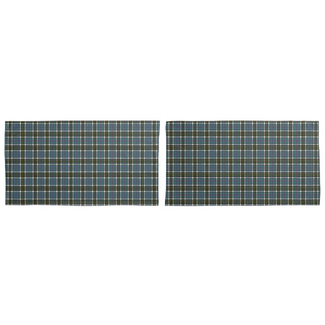 Thompson Blue Original Scottish Tartan  Pillowcase (Front-Set)