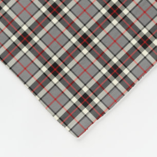 Thompson Clan Grey, Black, and Red Dress Tartan Fleece Blanket