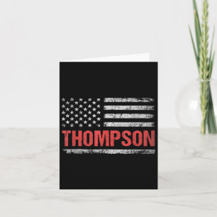Thompson Name American Flag - Thompson Last Name  Card
