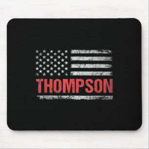 Thompson Name American Flag - Thompson Last Name Mouse Pad