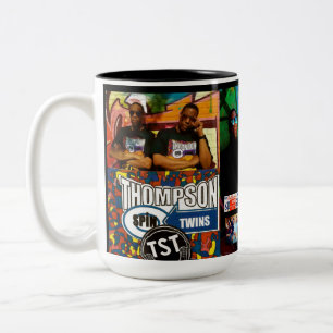 THOMPSON SPIN TWINS Two-Tone Mug, 15 oz Coffee Mug