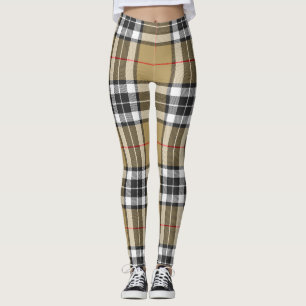 Thomson Camel Tartan Plaid Pattern Family Fashion Leggings