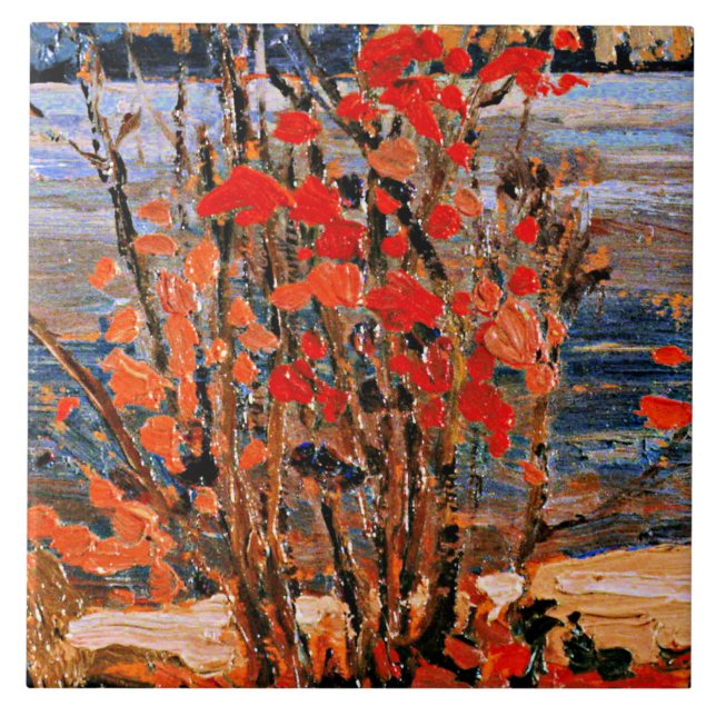 Thomson - Lake and Red Tree Tile (Front)