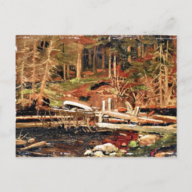 Thomson - Old Lumber Dam, Algonquin Park Postcard (Front)