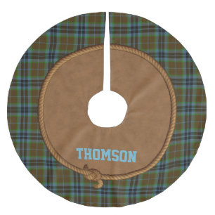 Thomson Plaid Western Themed Christmas Tree Skirt