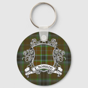 Thomson Tartan Shield Keychain