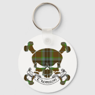 Thomson Tartan Skull Keychain