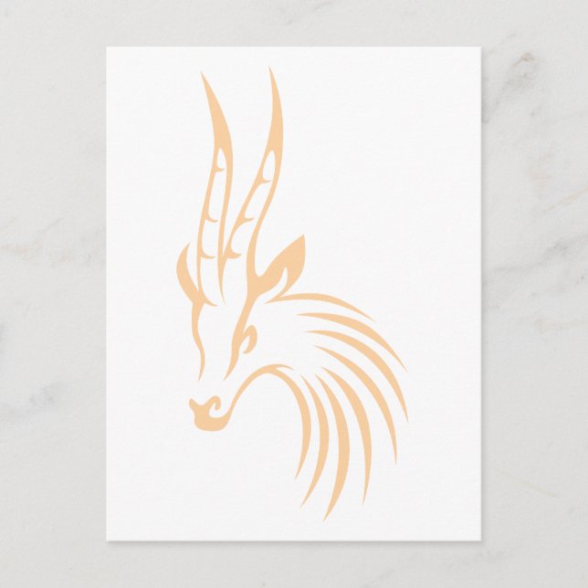 Thomson's Gazelle in Swish Drawing Style Postcard (Front)